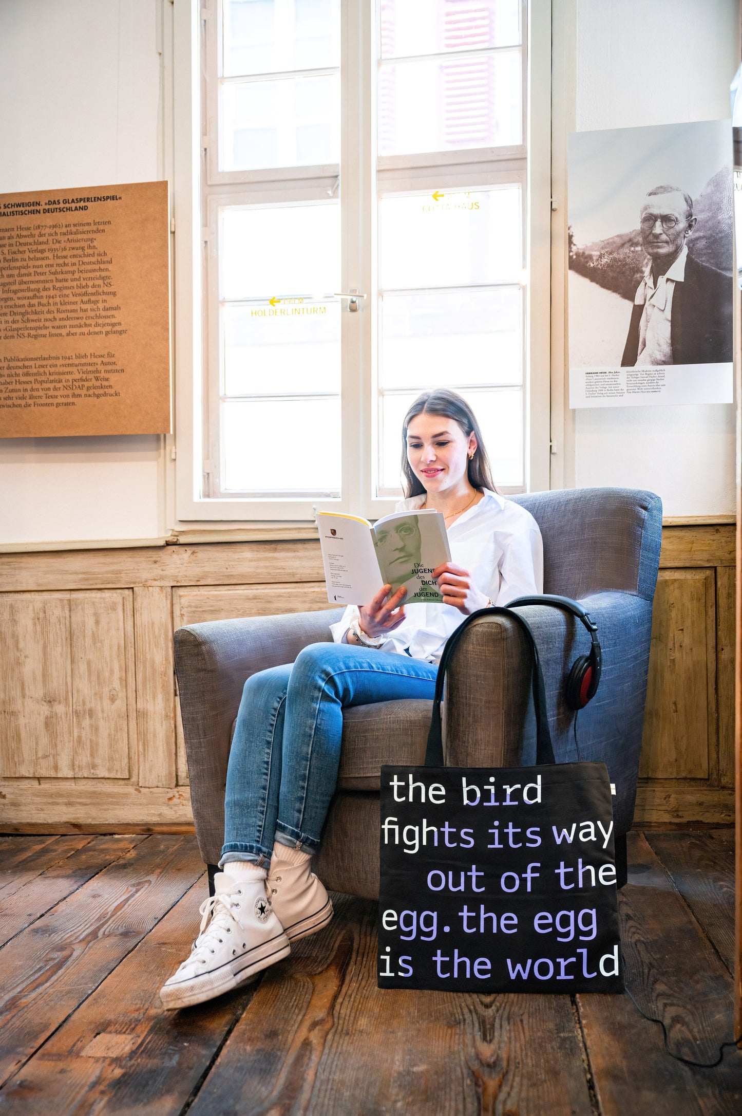Black_Hermann Hesse Book Tote