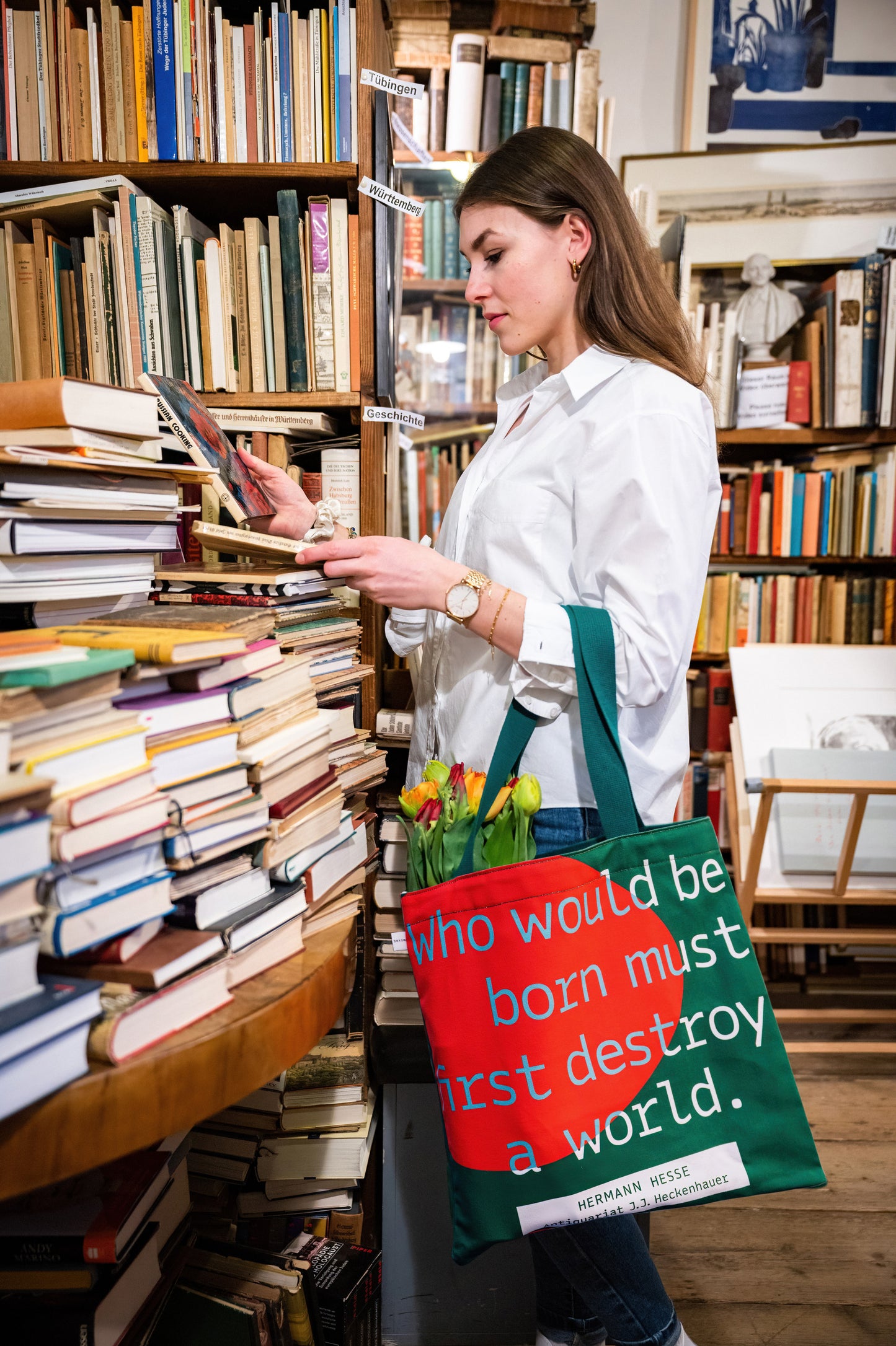 Green_Hermann Hesse Book Tote